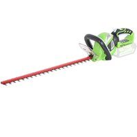 Greenworks Tools Cordless Hedge Trimmer G40HT (Li-Ion 40 V 61 cm Cutting Length 27 mm Tooth Spacing 3000 Cuts/Min Adjustable Additional Handle Without Battery and Charger)