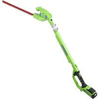 24V 51cm 20inch Long Reach Cordless Hedge Trimmer with 2Ah Battery annd Charger
