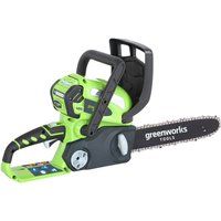 Greenworks Tools 20117UA Cordless Chain Saw with 2 Ah Battery and Charger, 40 V, Green, 30cm