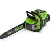 Greenworks GD60CS40 Chainsaw Cordless Battery, Green/Black