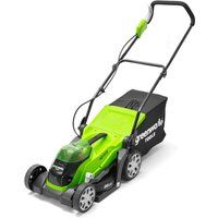 Greenworks Tools Cordless Lawnmower G40LM35K2X (Li-Ion 40 V 35 cm Cutting Width up to 500 msq 2-in-1 Mulching & Mowing 40 l Grass Bag 5-level Cutting Height Adjustment Incl. 2 Battery 2 Ah & Charger)