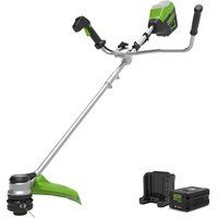 Greenworks GD60BCB 60v Cordless Brushless Grass Trimmer with Bike Handle 1 x 4ah Li-ion Charger