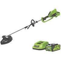 Greenworks GD40BCK2 Cordless 40v Top Mount Line Trimmer 35cm/14in with Battery