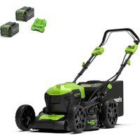 Greenworks GD40LM46SP 40v Cordless Brushless Self Propelled Rotary Lawnmower 460mm 2 x 4ah Li-ion Battery Charger
