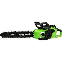 Greenworks Tools Battery Chainsaw GD40CS18 (Li-Ion 40 V 20 m/s Chain Speed 1.8 kW Power 40 cm Sword Length 180 ml Oil Tank Volume Powerful Brushless Motor without Battery and Charger)
