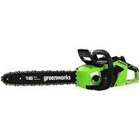 Greenworks Tools Battery Chainsaw GD40CS18 (Li-Ion 40 V 20 m/s Chain Speed 1.8 kW Power 40 cm Sword Length 180 ml Oil Tank Volume Powerful Brushless Motor without Battery and Charger)