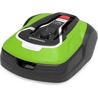 Greenworks Tools Robotic Lawnmower Optimow 10 GRL110 with App (Cordless Lawn Mower Robot Up to 1000 sq m & Up to 35% Gradient 20-60 mm Cut Height Up to 70 Minutes Runtime Quiet with Docking Station)