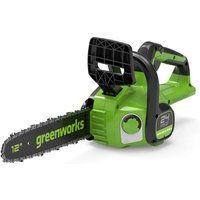 Greenworks Tools Cordless Chainsaw G24CS30 (Li-Ion 24 V, 7.8 m/s Chain Speed, 30 cm Guide Bar Length, Automatic Chain Lubrication, 160 ml Oil Tank Capacity without Battery & Charger)