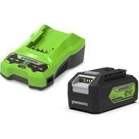 Greenworks Tools 01-000002936507 GSK24B4 Battery and Charger, 24 V, Green, Black, Grey