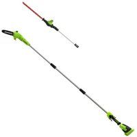 Greenworks GD40PSH 40v Cordless Brushless Pole Tree Pruner and Hedge Trimmer 1 x 4ah Li-ion Charger
