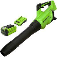 Greenworks GD40AB Cordless Leaf Blower with Cruise Control, Brushless Motor, 210km/h, 15.6m³/min, Turbo Function, WITHOUT 40V Battery & Charger, 3 Year Guarantee