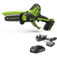 Greenworks 24V Mini Chainsaw Pruner 10cm 4”