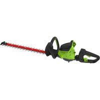 Greenworks 26" Battery Hedge Trimmer with Dual Action Blade, Brushless Motor Cuts up to 28mm Thickness, 3400 SPM WITHOUT 40V Battery and Charger GD40HT66, green