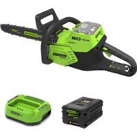 Greenworks GD60CS 60v Cordless Brushless Chainsaw 400mm 1 x 4ah Li-ion Charger FREE Chainsaw Oil, Saw Horse & Safety Glasses Worth £39