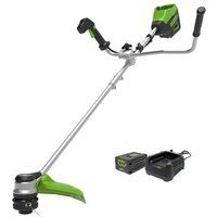 Greenworks 60V Greenworks 60V 40cm Brushless Bike Handle Brushcutter & Line Trimmer with 60V 4Ah Battery & Charger