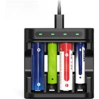 XTAR L4 AAA AA Battery Charger 4 Slots Intelligent LED Indicator USB Charger Charging 1.5V Liion /