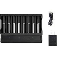 XTAR Processor, charger for 8 x Li-ion and NiMH batteries in size 18650, AA, AAA etc, universal, fast, model: VC8