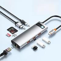 Baseus USB Hub Type C to HDMIcompatible USB 3.1 Hub Adapter 10Gbps RJ45 Ethernet Port TF SD Docking
