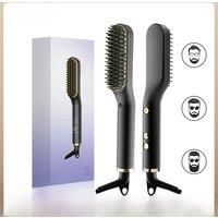 ANLAN Beard Hair Straightening Brush Hot Heated Comb Men Beard Multifunctional Straightener Ceramic