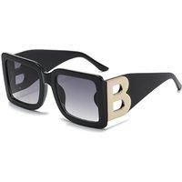 Oversized B Retro Burberry Inspired Sunglasses- 2 Colours - Black