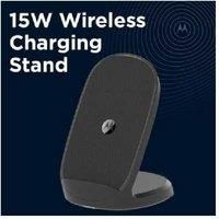 MOTOROLA CHARGERS - TURBOPOWER 15W WIRELESS STAND compatible with Samsung, iPhone, Huawei, Oppo, Xiaomi Qi enabled devices.