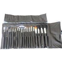 19-Piece Pro Makeup Brush Set - Luxury Black & Chrome, Full Face & Eye Kit