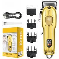 Kemei KM-PG802 Electric Hair Clipper UBS Rechargeable Cordless Beard Trimmer Men Powerful Electric Hair Clipper Trimming Tool
