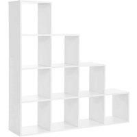 SONGMICS Vasagle Bookcase With 10 Open Cubes - White, White