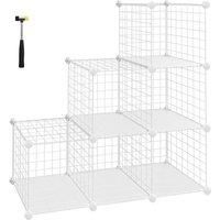 Songmics 6-cube Metal Wire Storage Rack White