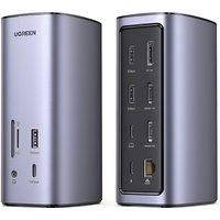 UGREEN Revodok USB C Docking Station, 12-in-1 Triple 4K Display, 100W PD Charging, 10Gbps USB-C and USB-A Data Ports, Ethernet, SD/TF, 3.5mm for MacOS and Windows