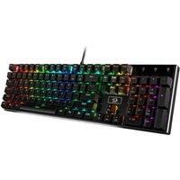 Redragon K556 RGB LED Backlit Wired 104 Keys Hot-Swap Noise Absorbing Foams Mechanical Gaming