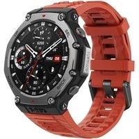 AMAZFIT T-Rex 3 Smart Watch - Lava, Silicone Strap, Orange,Red