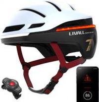 LIVALL EVO21 Smart Cycle Helmet with Smart Lighting, 360 Degree Visibility, Fall Detection and SOS Alert, Snow, L (58-62cm)