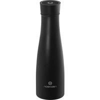 NOERDEN - Smart Water Bottle LIZ 480 - Stainless-Steel Self-Cleaning Water Bottle - BPA Free Lid, UV Sterilisation, Hydration Reminder and Temperature Rage LED Indicator - 0,48l - Black