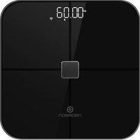 NOERDEN SENSORI - Black - Smart Body Scale - Wi-Fi or Bluetooth, Heart Rate, LED Display, Tempered Glass, BIA Advanced Technology, ITO Conductor