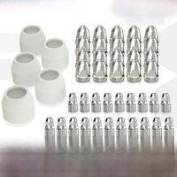ADIYAWELD 25/45PCS P80 Plasma Cutting Consumables Kits Shield Cups Tips Nozzles Electrodes CNC