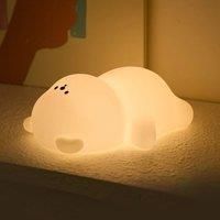 Cute Silicone Night Lamp Lying Flat Bear Desktop Decorative Light Indoor Creative Atmosphere Lamp