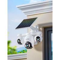 12MP V380 MAX 4G Solar-Powered Security Camera 360 View Full Color Night Vision No WiFi Needed Remote Monitor