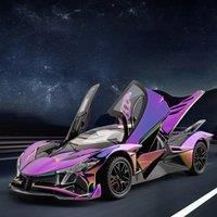 EVO alloy car model, unique decorations of the car center console, exquisite desktop ornaments, fun