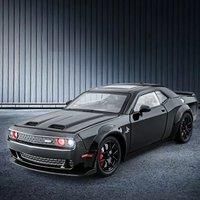Hellcat alloy model car, cool lighting and sound effects, exquisite interior, unique decorations for
