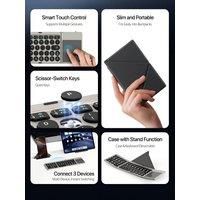 DUX DUCIS Foldable Bluetooth Mini Keyboard with Touchpad & Holder For Phones Tablets PC iOS Android Windows Mac Compatible