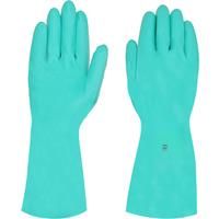 SAFETREE 15mil 33cm Green Nitrile Chemical Resistant Gloves Latex-Free Heavy Duty Oil&Acidproof