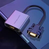 Mindpure VGA to HDMI Adapter 1080P With 3.5mm Audio Jack USB Power Male to Female Converter for PC