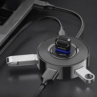 Mindpure USB Hub 2.0 HUB Splitter 4 in 1 with Micro USB Charge Power for harddisk MacBook Pro