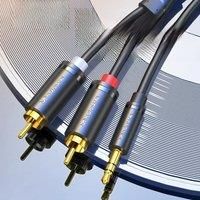 Mindpure 3.5mm to 2RCA Audio Cable 3.5mm Jack Male to 2RCA Male Aux Cable For Mobile Phone Laptop AmplifierDVD Speaker RCA Cable