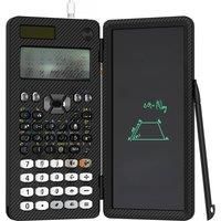 Rechargeable 991ES EX Scientific Calculators with LCD Writing Tablet Foldable Portable with Notepad