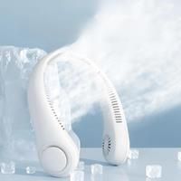 JISULIFE Portable Neck Fan, 4000 mAh Battery Rechargeable,5 Speeds Adjustable,Twistable Hands-Free Bladeless Neckband for Sports