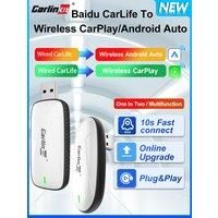Baidu CarLife CarlinKit Wired To Wireless CarPlay Wireless Android Auto Adapter WiFi Bluetooth Auto