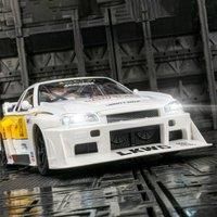 GTR alloy model car, unique decorations for car center console, fun accessories, cool ornaments,