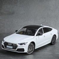 A7 alloy model sedan, cool lighting and sound effects, exquisite interior, unique decorations for the car center console